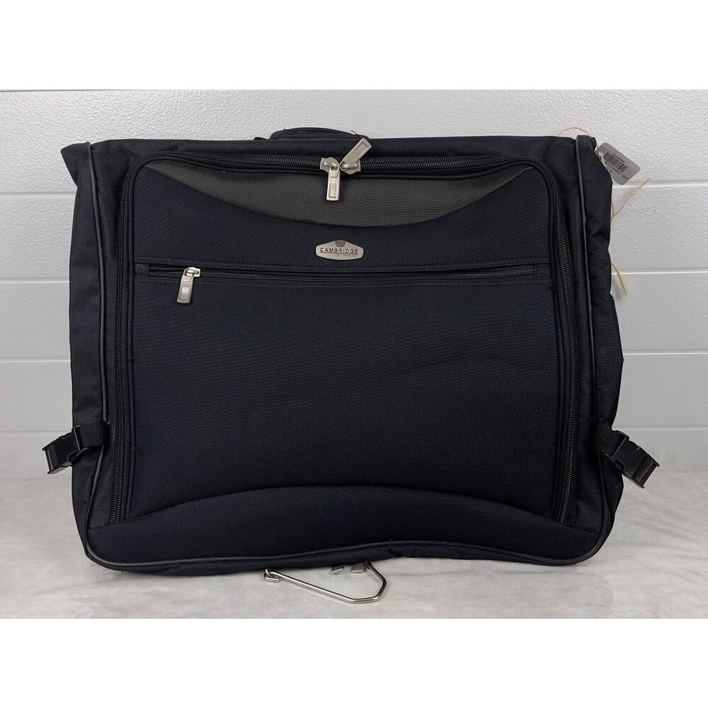 Cambridge Travelway Garment Bag‎ Black Suit Carrier Folding Travel Hanger Hook